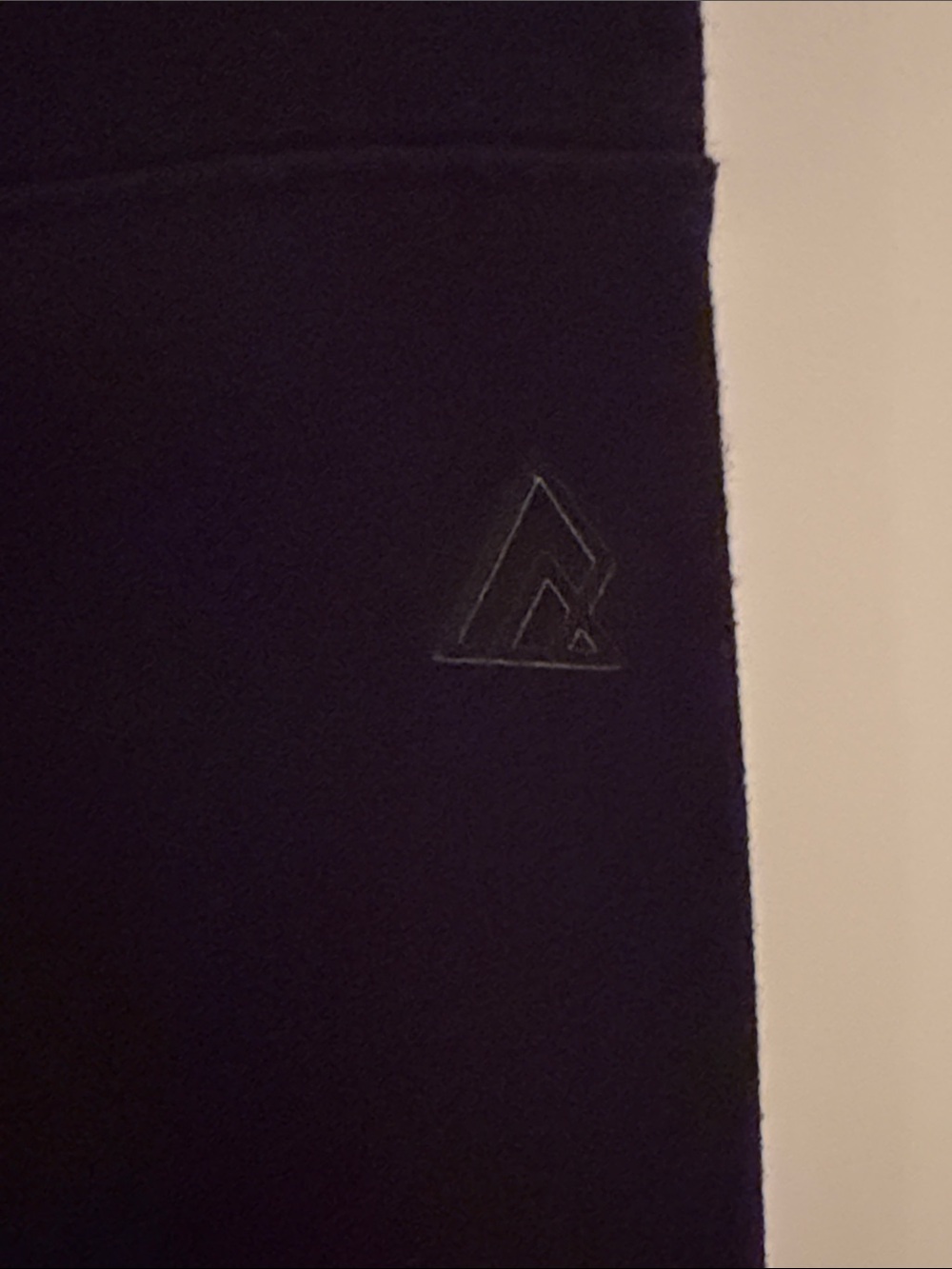 Girls' Black Active Leggings with Subtle Triangle Logo - Picture 3 of 4